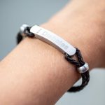 Pulseira de identificação Medi-Alert para diabetes Diabete-ezy preta