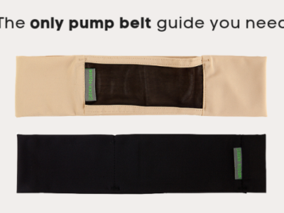 Diabete-ezy ezy-view pump belt in nude and Comfy pump belt in black with the text 'the only pump belt guide you need'