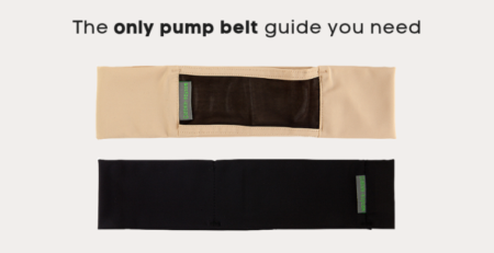 Diabete-ezy ezy-view pump belt in nude and Comfy pump belt in black with the text 'the only pump belt guide you need'