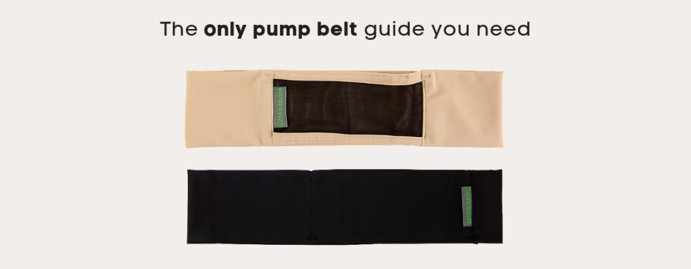 Diabete-ezy ezy-view pump belt in nude and Comfy pump belt in black with the text 'the only pump belt guide you need'